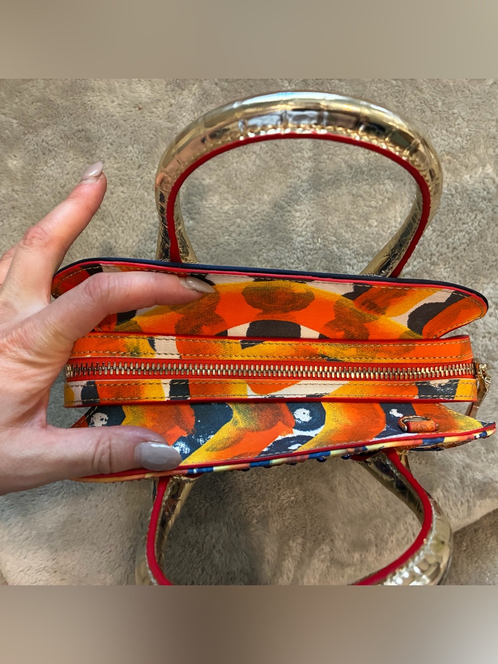 Christian Louboutin Multicolor Studded Mini Dome Satchel - Picture 3 of 9